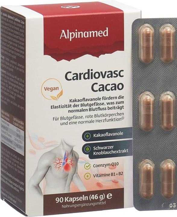 Image du produit Alpinamed Cardiovasc Cacao Caps 90 Pcs (90 pièce(s), Capsules, 93 g)