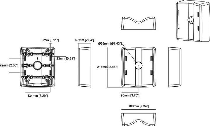 Actual product image Axis Pole mount T91B57 100-410mm (Mounting kit)