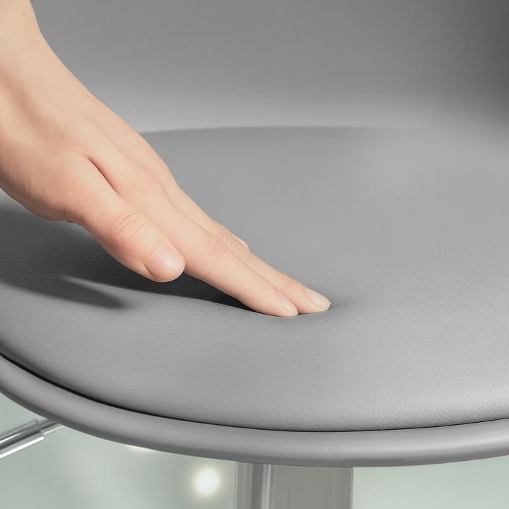 Produktbild Homcom Barhocker Kunstleder Grau