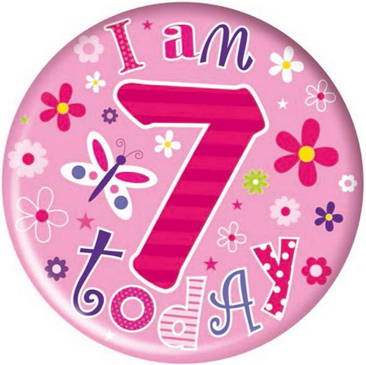 Produktbild Simon Elvin Mädchen Button I Am 7 Today