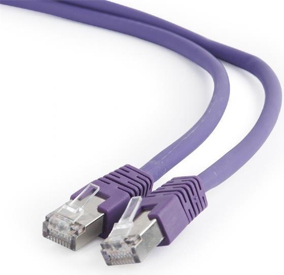 Actual product image Gembird PP6A-LSZHCU-V-1M Network Cable Purple Cat6a S/FTP (S-STP) (S/FTP, CAT6a, 1 m)