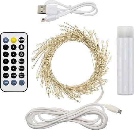 Actual product image Lotti LED cluster light chain 200 ww LEDs (2.10 m)