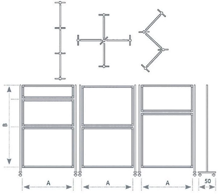 Actual product image Franken Partition Wall ECO Steel (120 x 90 cm)