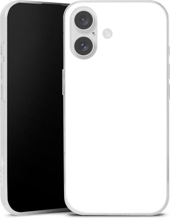 Actual product image DeinDesign Slim Case für Apple iPhone 16 Silikon Hülle Ultra Dünn Handyhülle Farbe einfarbig weiss (Apple iPhone 16)