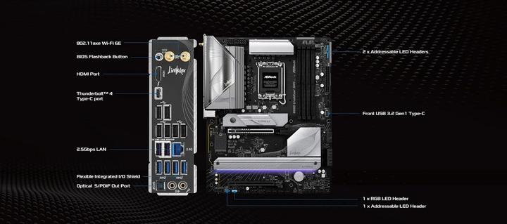 Productafbeelding AsRock B860 LiveMixer WiFi DDR5 Intel S kleinhandel (LGA 1851, Intel B860, ATX)