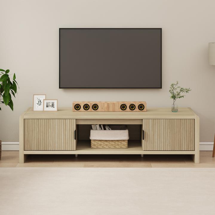Actual product image En.Casa Fernsehschrank Lukkodso 150x40x40 cm Eicheoptik (150 x 40 x 40 cm)