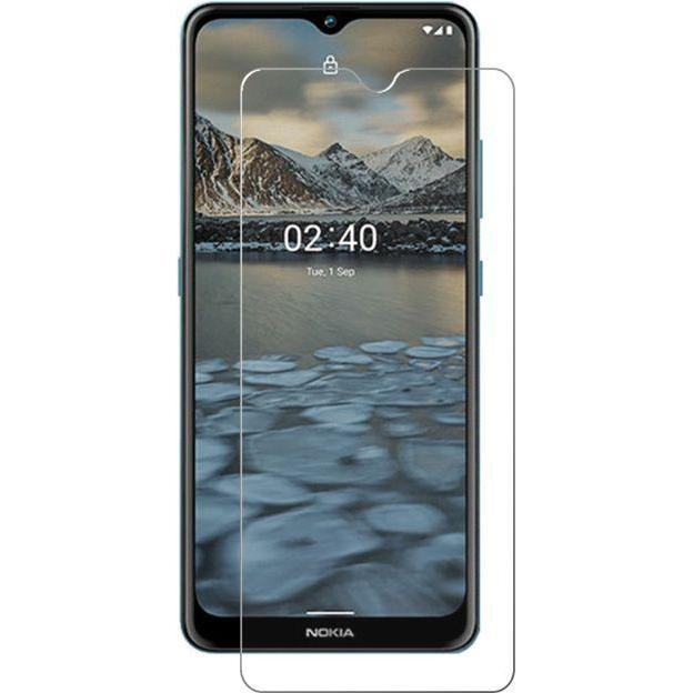MU Budget Schutzglas Displayschutz (1 Stück, Nokia 2.4), Smartphone Schutzfolie, Transparent