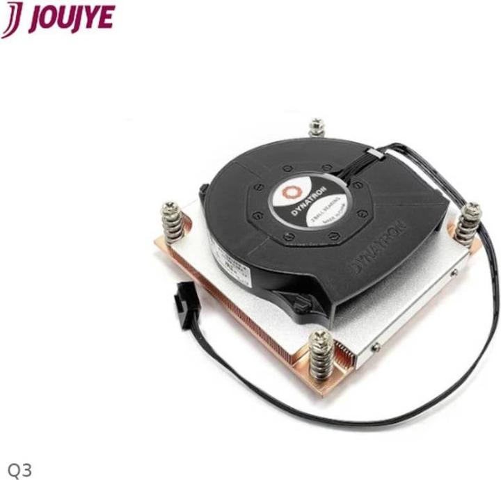 Productafbeelding Dynatron Q3 Intel CPU-koeler LGA1700 1U Koper en vinnen Actief met PWM tot 125W TDP