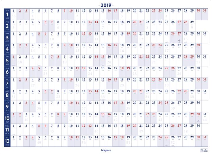 Actual product image Brepols year planner 82 x 59 cm