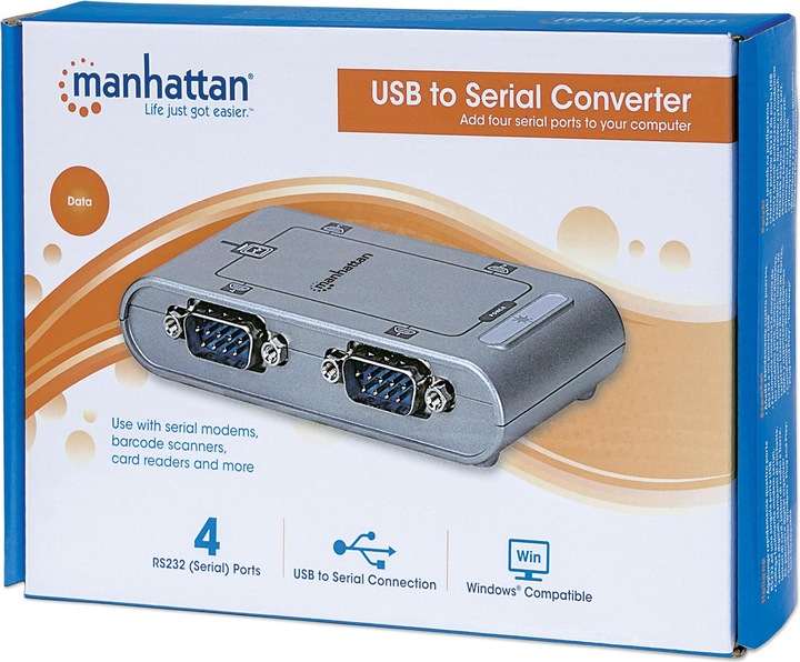 Actual product image Manhattan USB to Serial Converter (0.45 m)