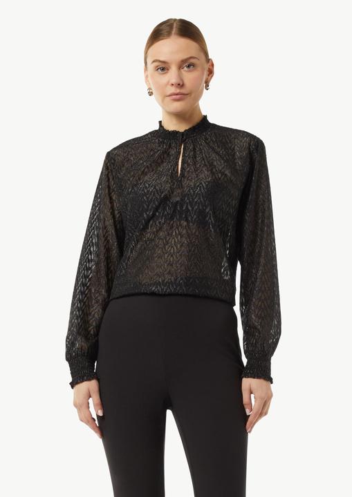Produktbild Comma Bluse Bluse mit Transparenz-Effekt und Glitzergarn (40)