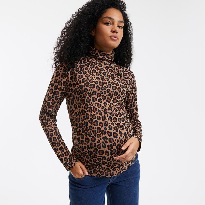 Produktbild La Redoute Collections Langärmeliges Rollkragenshirt für die Schwangerschaft (L)