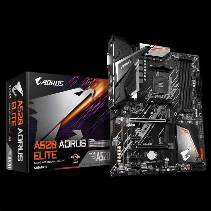 Productafbeelding Gigabyte A520 AORUS ELITE (AM4, AMD A520, ATX)