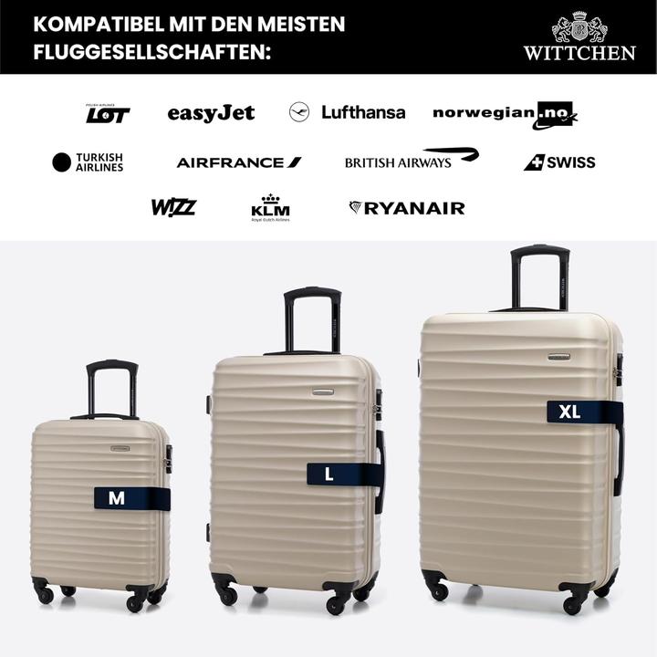 Image du produit Wittchen 4-teiliges Reisekoffer-Set, Hartschalen-Trolleys (210 l)