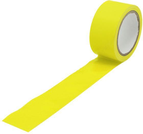 RS PRO Yellow PVC 33m Hazard Tape, 0.15mm Thickness (116 mm)