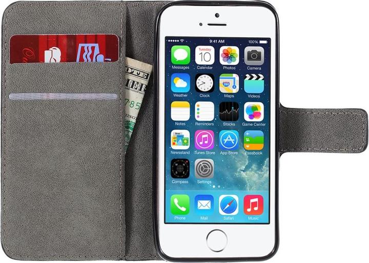 Produktbild Ueli Express iPhone SE 2016 / 5s / 5 Buch Etui Tasche Kunstleder mit Kartenfach Schwarz (Apple iPhone 5, Apple iPhone 5s)