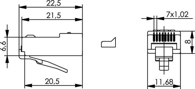 Produktbild Telegärtner RJ45-Stecker (18.50 mm)