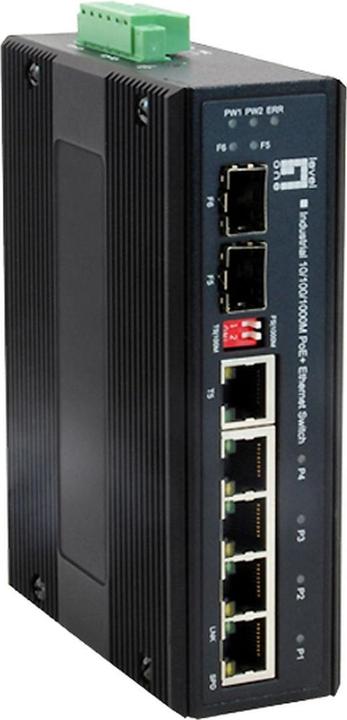 Produktbild LevelOne IES-0620: 4+2Port PoE+ Switch (6 Ports)