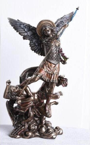 Actual product image Palazzo Sculpture of Archangel Michael fighting Lucifer