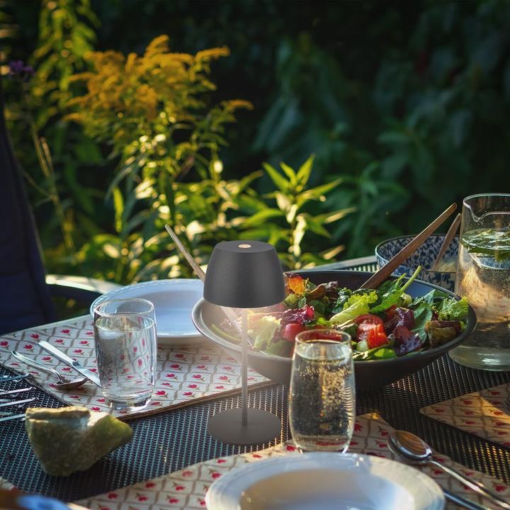 Produktbild B.K.Licht Akku LED Tischleuchte - Mini Touch, anthrazit (150 lm)