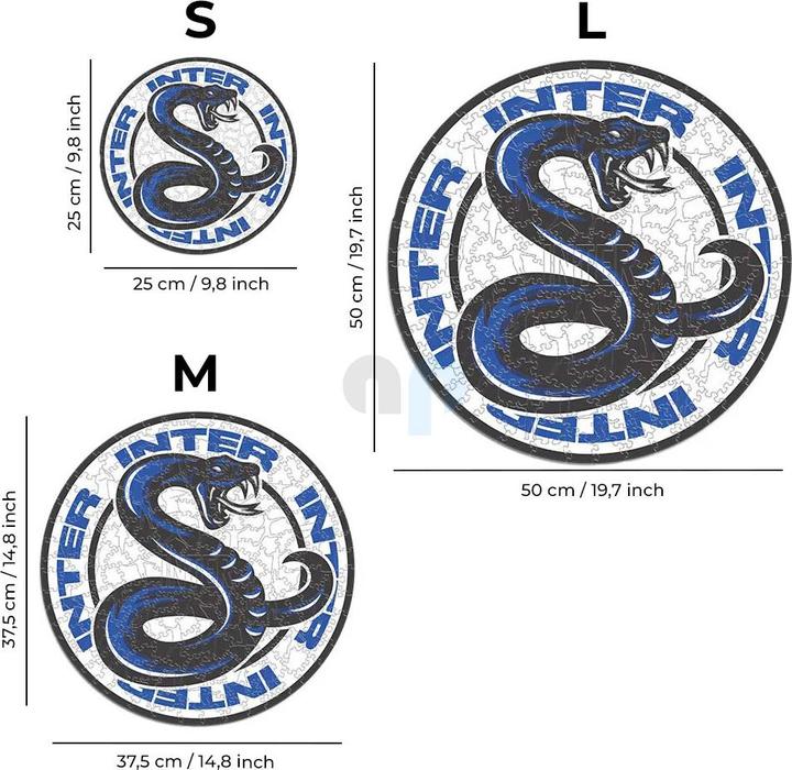 Immagine prodotto Iconic FC Inter Milan - Logo Biscione - Puzzle in Legno Taglia S (150 Pezzi) (150 pezzi)