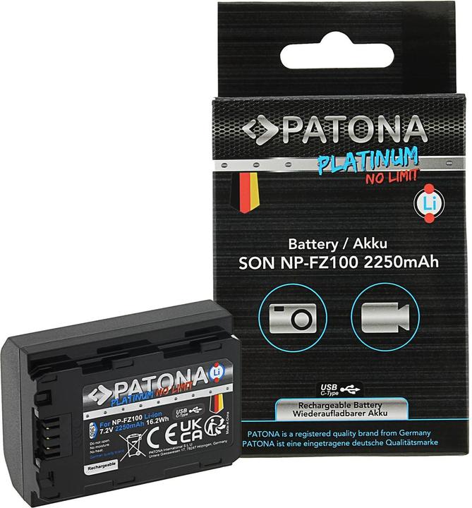Produktbild Patona Platinum NP-FZ100 USB-C (Kamera Akku)