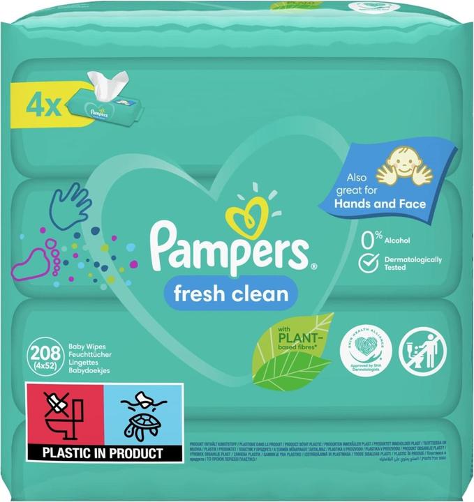 Actual product image Pampers Fresh Clean (208 Piece)