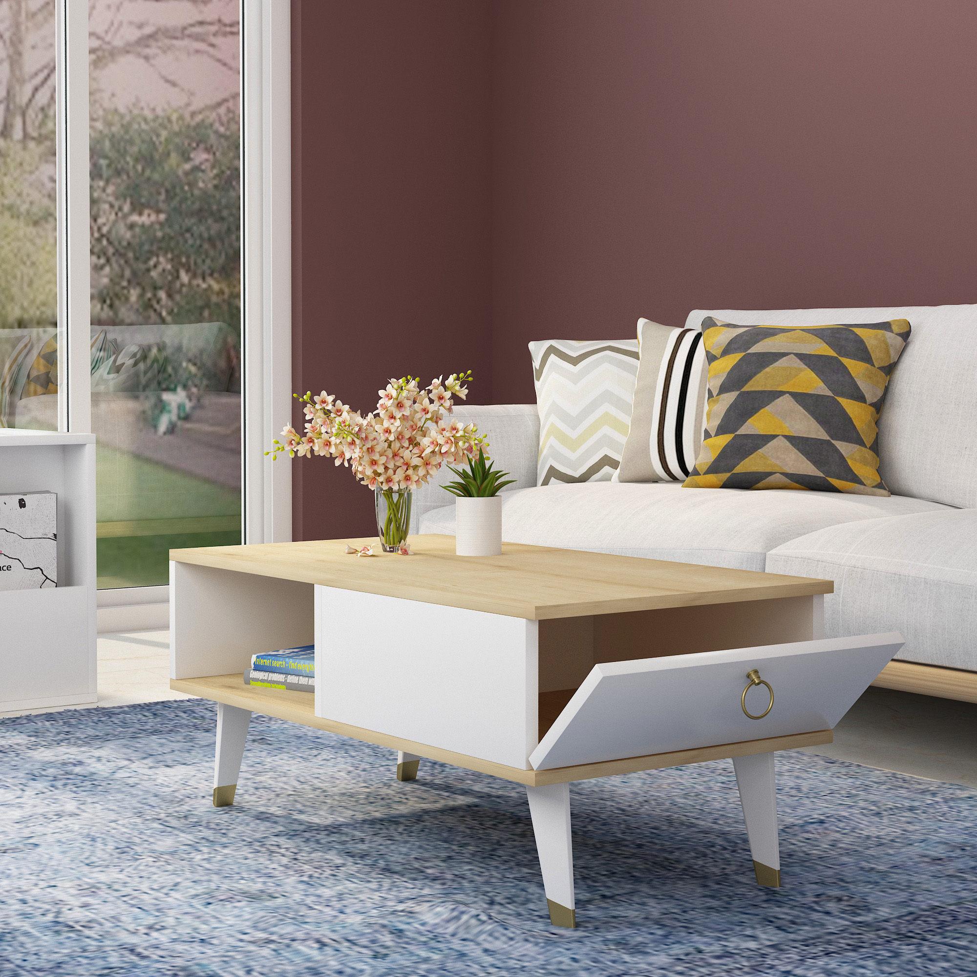 Thumbnail - Kalune Design, Couchtisch + Beistelltisch, Sean (90 x 45 x 42.4 cm)