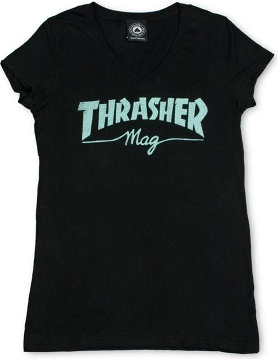 Actual product image Thrasher Girl Mag Logo V-Neck T-Shirt (L)