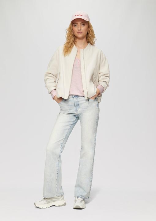 Image du produit S.Oliver T-Shirt Langarmshirt mit Henley-Ausschnitt und Flammgarnstruktur (46)