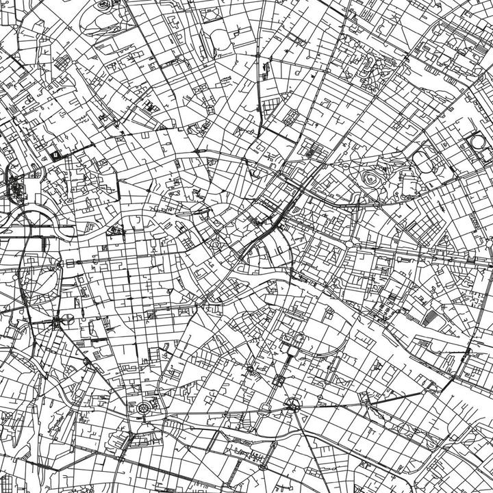 Image du produit Trenddeko Plan de la ville de Berlin (240 x 350 cm)