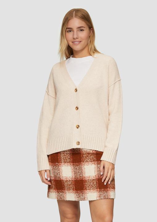 Image du produit S.Oliver Strickjacke Strickjacke mit Ziernähten und Schlitz am Saum (42)