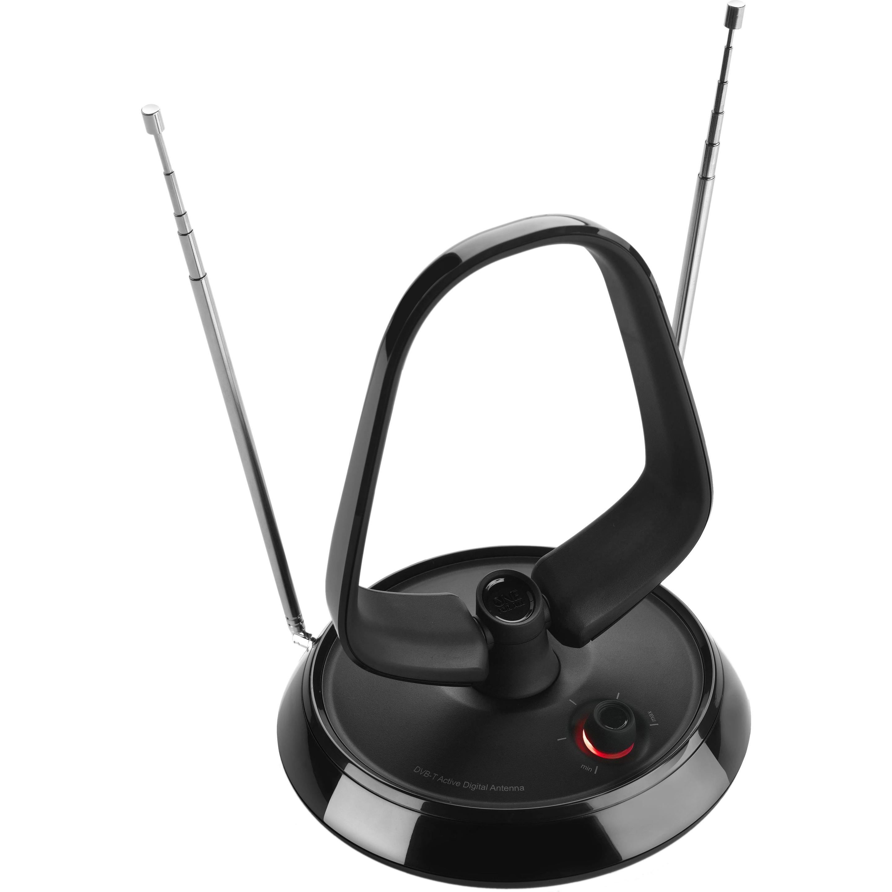 Thumbnail - One for All DVB-T Antenne 43 dB (Zimmerantenne, 43 dB, DVB-T / -T2), SAT Spiegel + SAT Antennen, Schwarz