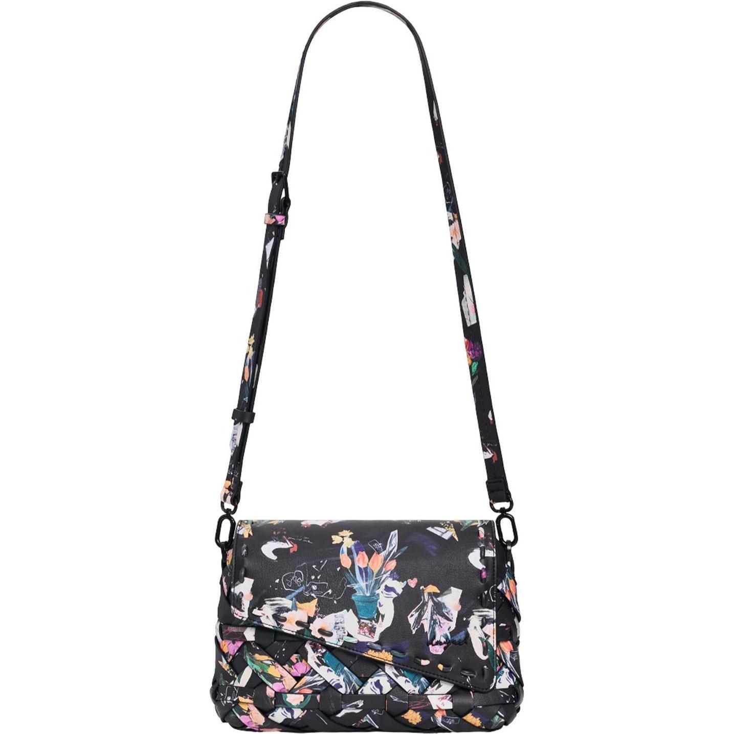 Desigual Donna Nero/Multicolore Donne, Borsetta, Osmio Phuket Mini Hand Bag,