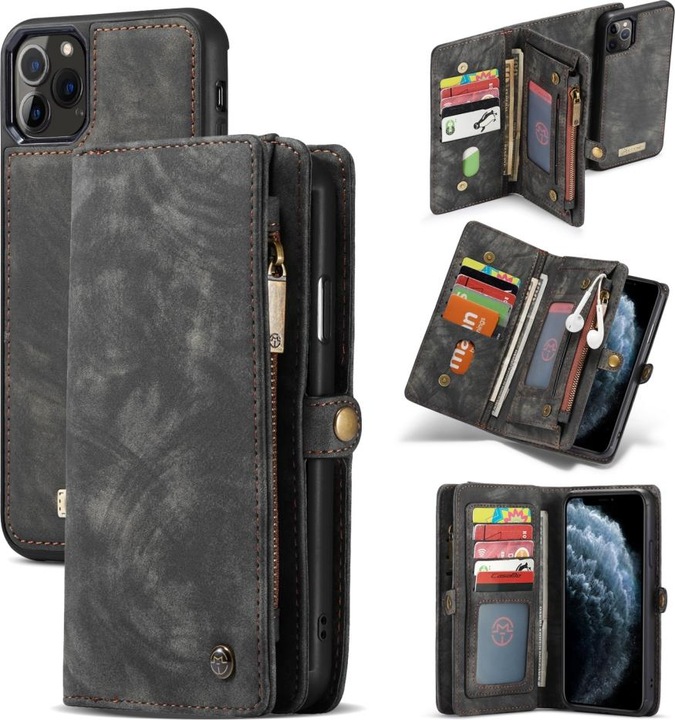 Actual product image Caseme Apple iPhone 11 Pro Max Genuine Leather Wallet Card Case (Apple iPhone 11 Pro Max)