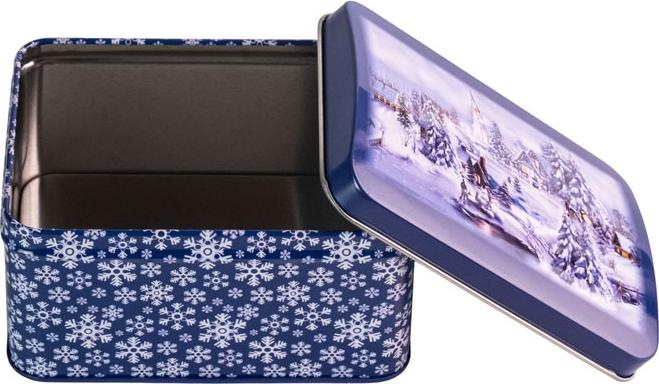 Immagine prodotto miniSchoggi Paesaggio invernale in latta per biscotti, 143 x 102 x 83 mm