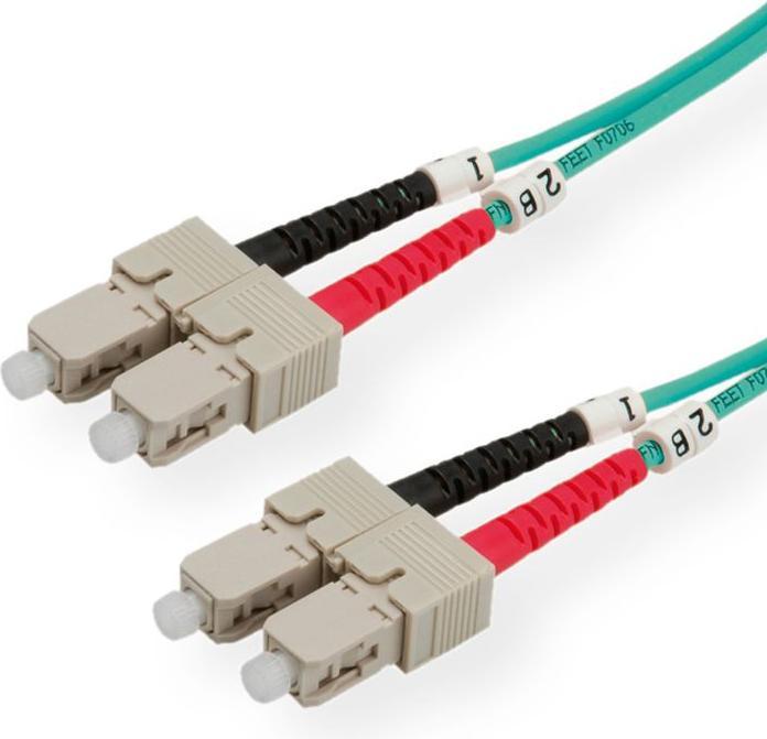 Productafbeelding EFB Elektronik Duplex Jumper SC/SC, 50/125µ OM3, LSZH, aqua (CAT7, 1 m)