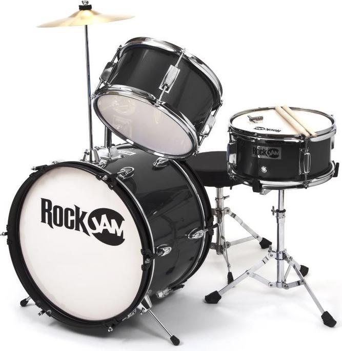 PDT RockJam 3-Piece Junior Drum Set Blk