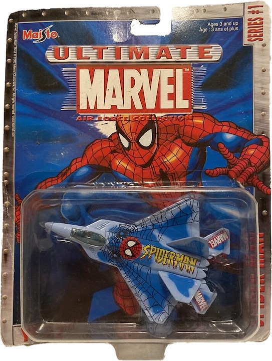 Actual product image Maisto 2002 Ultimate Marvel Air Force Collection Iron Man F-14 Tomcat