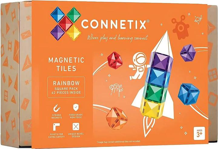 Actual product image Connetix Rainbow Square Pack
