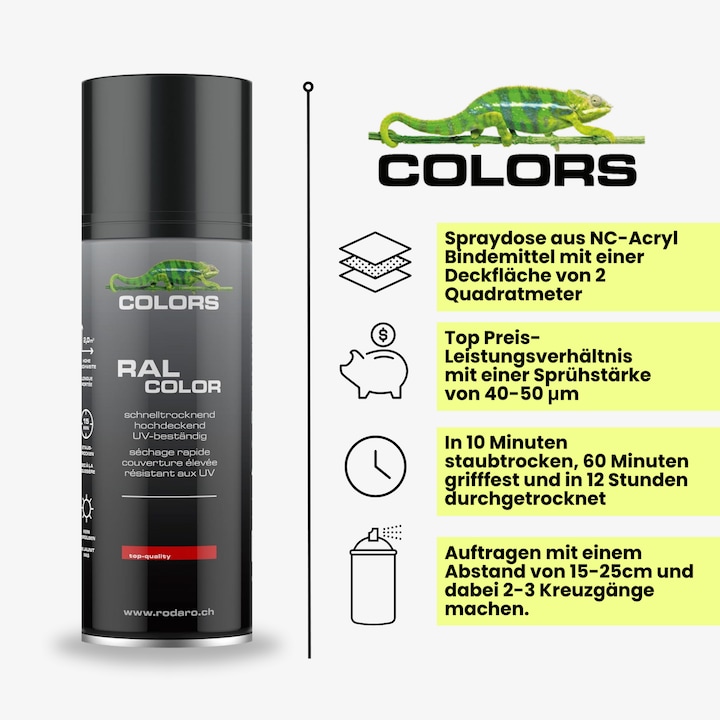 Actual product image Colors Spray can (Deep black, 0.40 l)