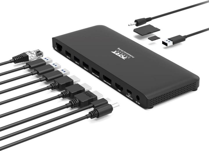 Produktbild Port Designs Docking Type C Office 3 X - Eu (USB-C, 9 Ports)