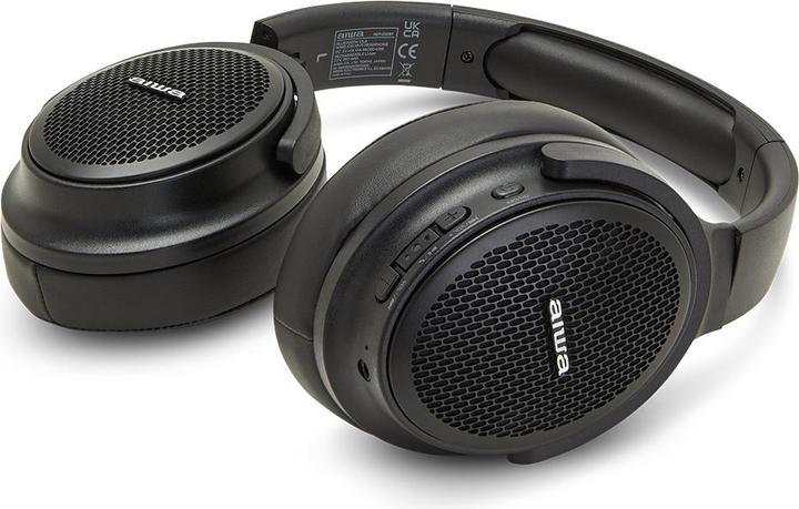 Immagine prodotto Aiwa Cuffie On-Ear Bluetooth HST-250BT con HyperBass, nero UE (12 h, Cablato, Senza fili)