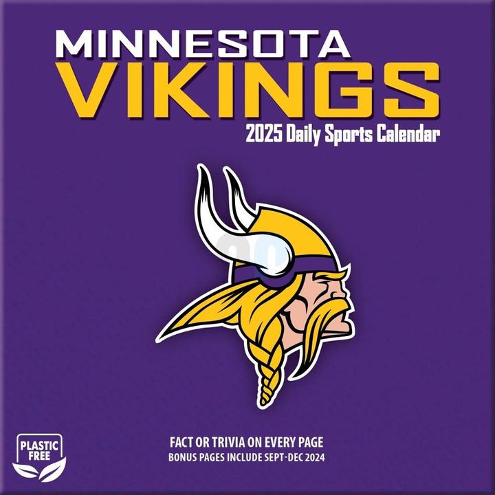 Image du produit NFL - Minnesota Vikings -Calendrier de bureau 2025 (Français, Espagnol, Italien, Anglais, Allemand)