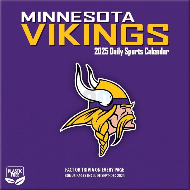 Actual product image NFL - Minnesota Vikings -Desk Calendar 2025 (French, Spanish, Italian, English, German)