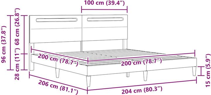 Produktbild vidaXL Betten (200 x 200 cm)