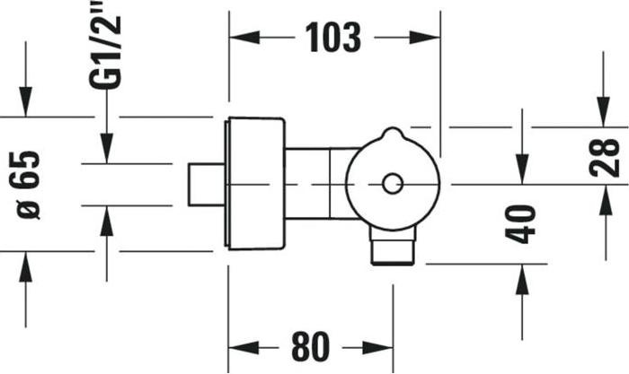 Produktbild Duravit Brausethermostat C.1 Aufputz chrom