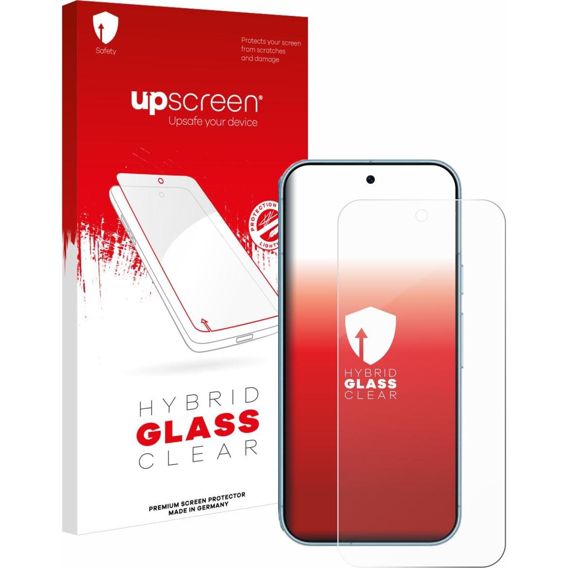 upscreen Schutzglas Schutzfolie Glas Folie Displayschutz klar (1 Stück, Google Pixel 9 Pro), Smartphone Schutzfolie, Tra...