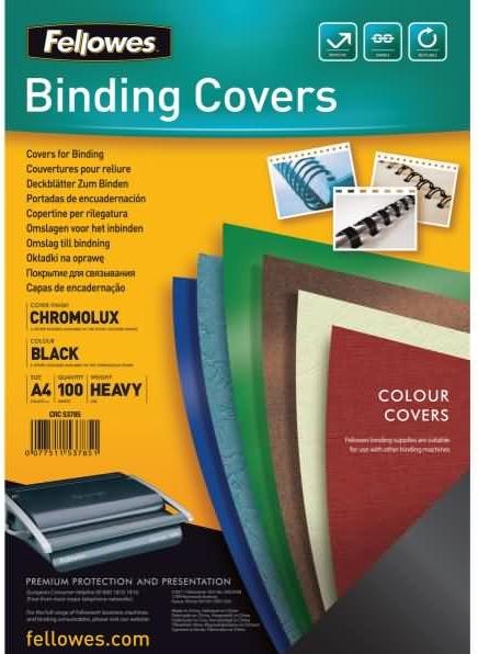 Actual product image Fellowes Chromolux top sheet, glossy, black