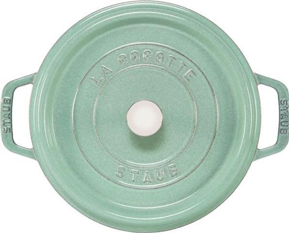 Productafbeelding Staub Cocotte 24 cm, rond, salie, gietijzer (24 cm, Braadpan + kasserol, Gietijzer)